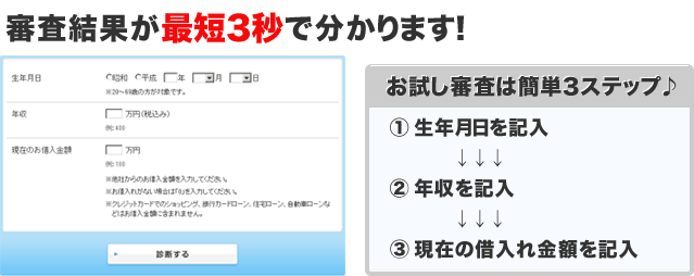 審査に不安方は「お試し審査」をしてみよう！